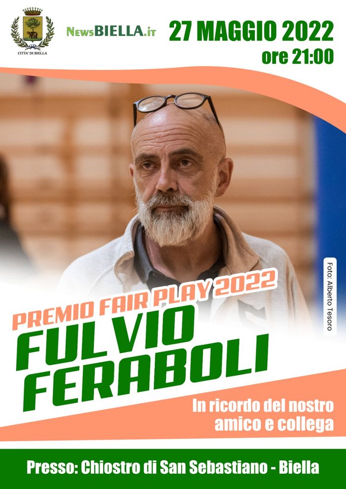 Premio Fair Play Fulvio Feraboli, questa sera la consegna ai vincitori