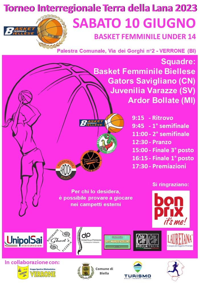 Basket femminile, a Verrone il Torneo internazionale Terra della Lana per festeggiare i 20 anni