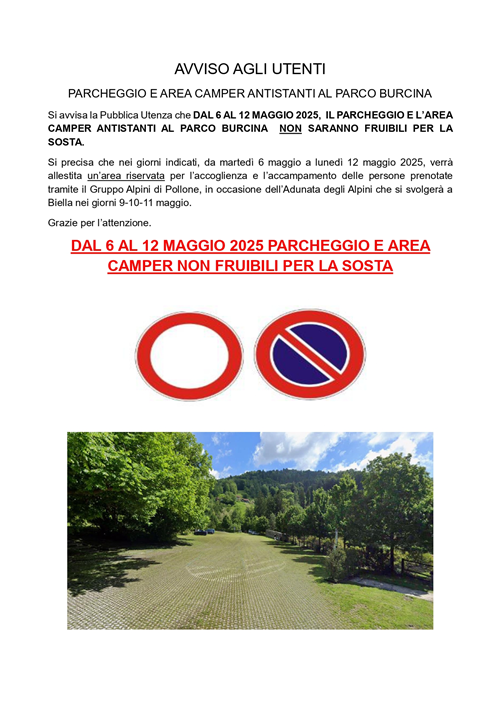 Pollone, disposizioni per l'Adunata Pollone, disposizioni per l'Adunata