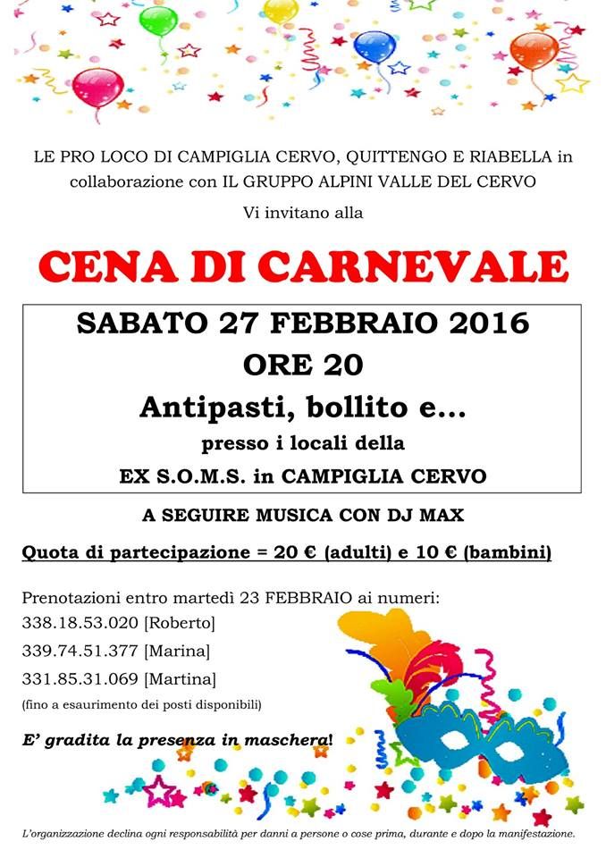 Campiglia: Sabato si festeggia il carnevale Campiglia: Sabato si festeggia il carnevale