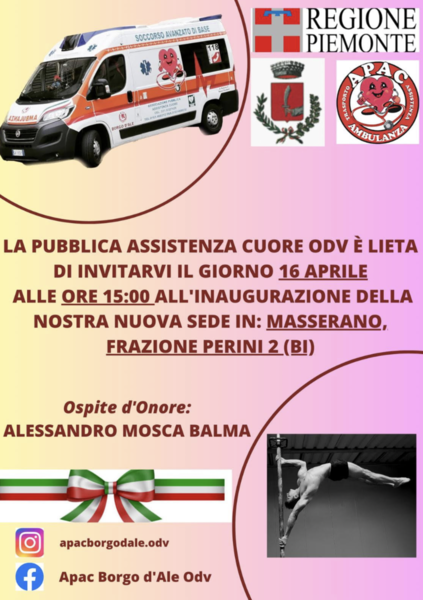 Masserano, nuova sede dell'Associazione Pubblica Assistenza Cuore