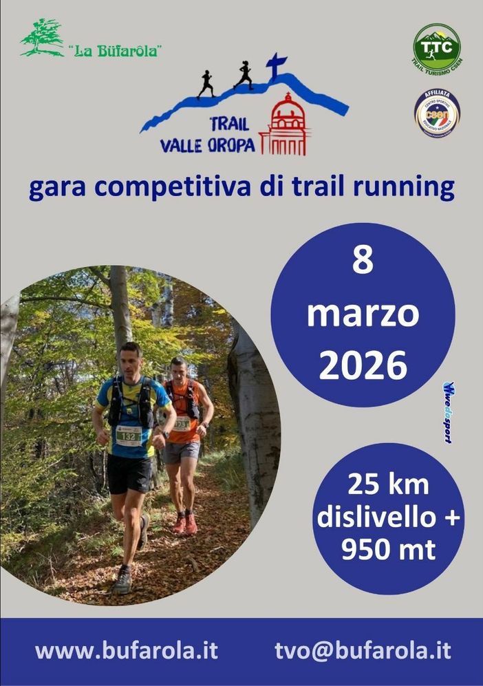 CSEN Biella, arriva il 1° Trail Valle Oropa: ancora una settimana di attesa CSEN Biella, arriva il 1° Trail Valle Oropa: ancora una settimana di attesa