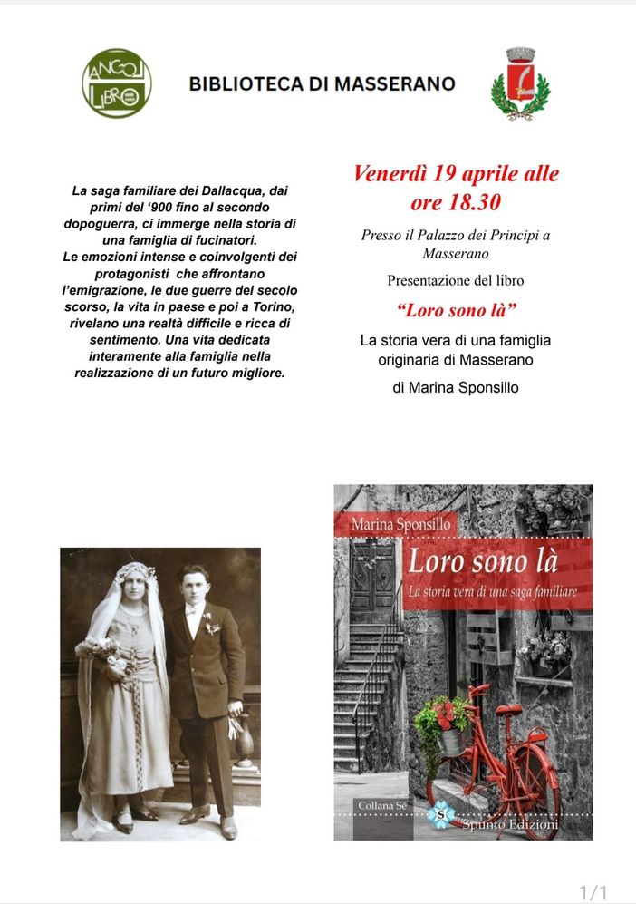 Masserano: La saga di una famiglia del paese nel libro in  presentazione in biblioteca