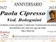 Paola Cipresso, Ved. Bolognini, anniversario