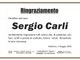 Sergio Carli - Ringraziamento
