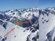 Dal Nord-ovest, infortunio in alta quota: salvato scialpinista infortunato (freccia in alto - posizione del soccorritore; freccia in basso - posizione dello scialpinista) Dal Nord-ovest, infortunio in alta quota: salvato scialpinista infortunato (freccia in alto - posizione del soccorritore; freccia in basso - posizione dello scialpinista)