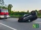 Incidente alla rotonda d’ingresso di Andorno Micca, un’auto è completamente ribaltata FOTO