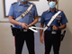 I carabinieri con i coltelli sequestrati