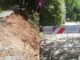 Cede per una trentina di metri la passeggiata dei Rododendri in Burcina, il sindaco: “Danno ancora da quantificare ma notevole” FOTO