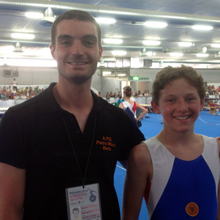 Gregorio Neggia con il tecnico Giulio Antoniotti