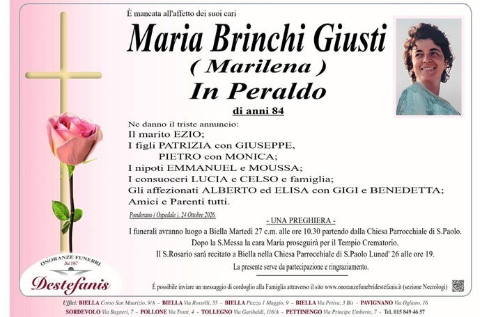 Maria Bianchi Giusti (Marilena) in Peraldo