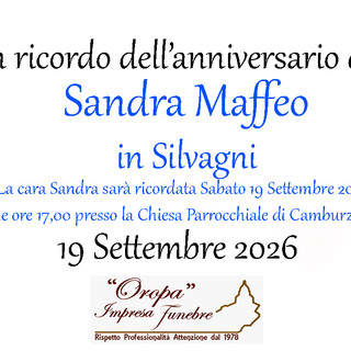 Sandra Maffeo in Silvagni, anniversario
