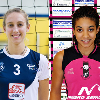 Erica Vodopi del Teamvolley e Wendy Manuello della SprintVirtus