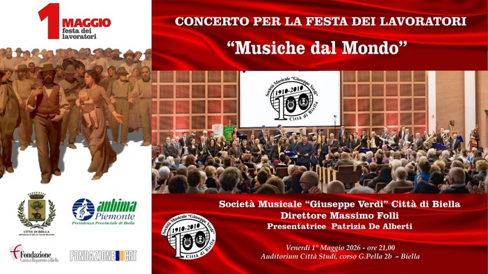 Torna a Biella il concerto del 1° Maggio, si terrà a Città Studi