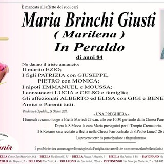 Maria Bianchi Giusti (Marilena) in Peraldo Maria Bianchi Giusti (Marilena) in Peraldo