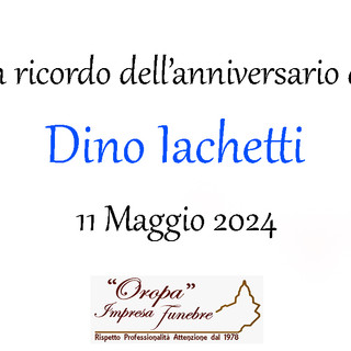 Dino Iachetti, anniversario