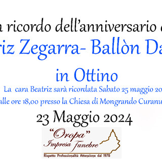 Beatriz Zegarra - Ballòn Damiani in Ottino, anniversario