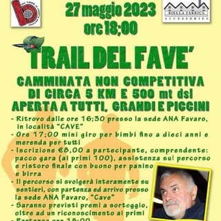 Trail del Favè, in calendario sabato 27 maggio