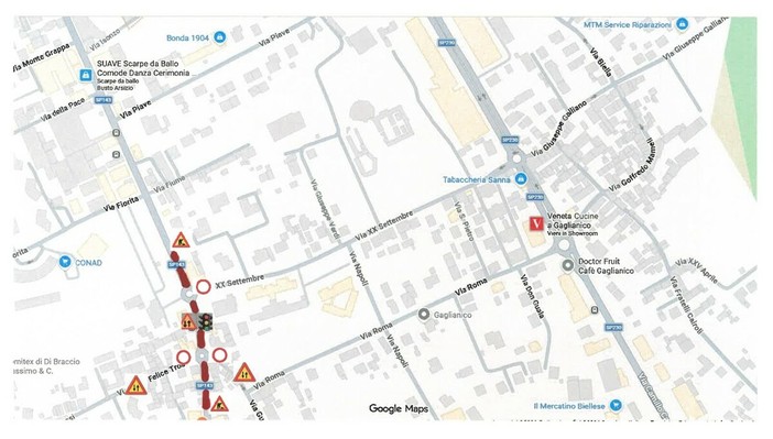 Gaglianico, attenzione alla viabilità sulla Trossi Gaglianico, attenzione alla viabilità sulla Trossi