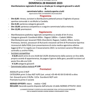 Domenica di sport a Candelo con il 18° Trofeo Città di Candelo, 4° Memorial Giuseppe Lacchia