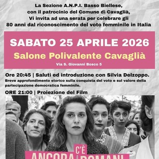 Cavaglià celebra gli 80 anni della Repubblica: una serata evento tra storia e cinema