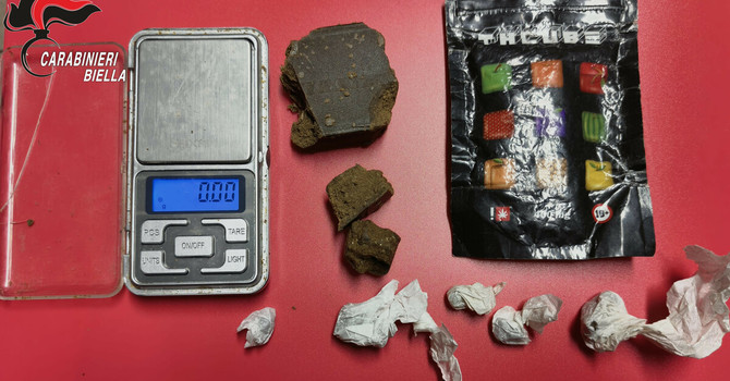 Valle Elvo, sequestrati 60 grammi di hashish: arrestato un giovane biellese