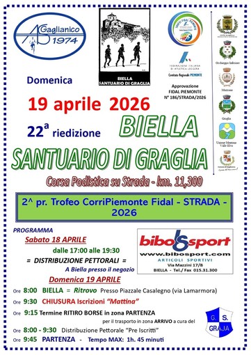 Biella-Santuario di Graglia: torna la grande corsa podistica tra sport e territorio