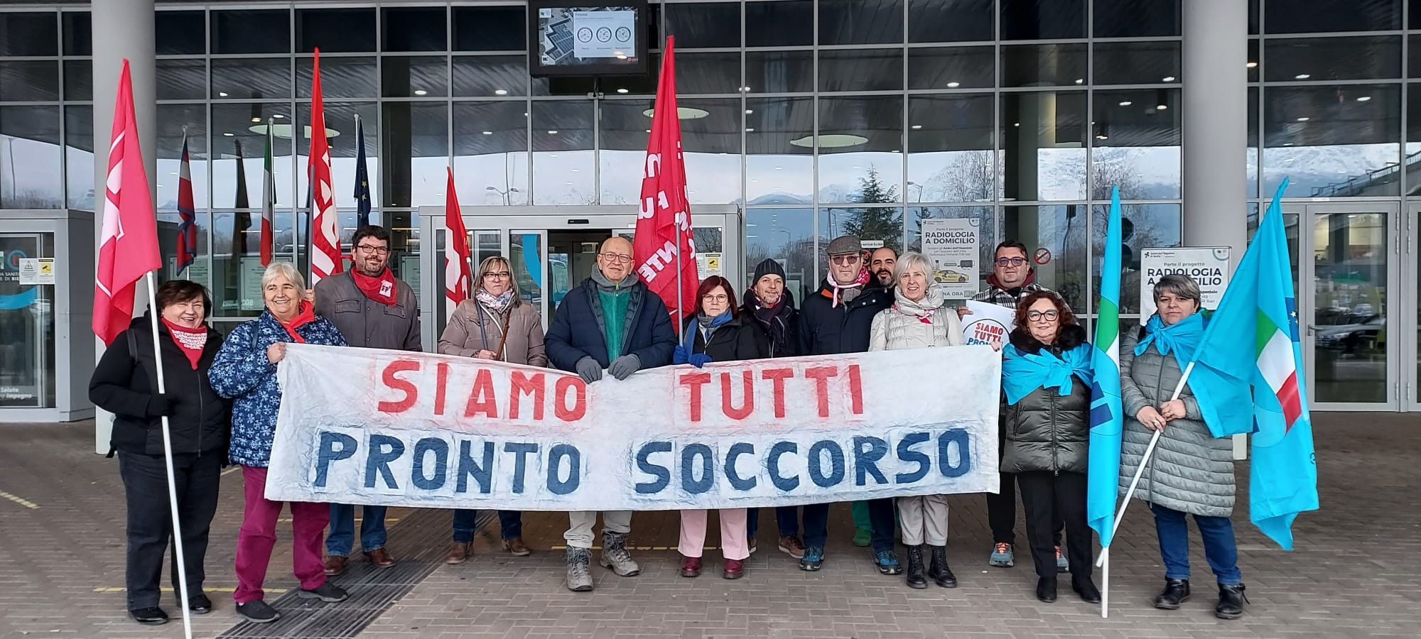 “Siamo tutti Pronto Soccorso”, anche a Biella il flash mob davanti all'ospedale