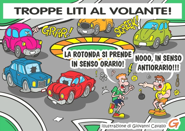 Troppe liti sulle strade di Biella, l’invito: più pazienza e rispetto al volante (vignetta di Giovanni Cavallo) Troppe liti sulle strade di Biella, l’invito: più pazienza e rispetto al volante (vignetta di Giovanni Cavallo)