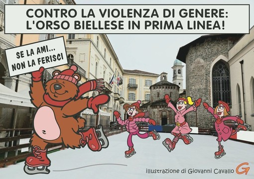 Biella unita contro la violenza: la società che educa è quella che vince - Illustrazione di Giovanni Cavallo