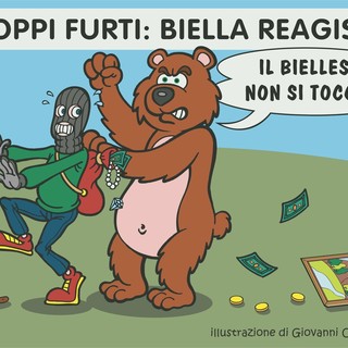 Ladri in tour, il Biellese risponde: “Qui non è zona franca!” - Illustrazione di Giovanni Cavallo