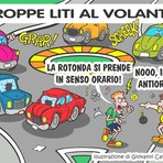 Troppe liti sulle strade di Biella, l’invito: più pazienza e rispetto al volante (vignetta di Giovanni Cavallo) Troppe liti sulle strade di Biella, l’invito: più pazienza e rispetto al volante (vignetta di Giovanni Cavallo)