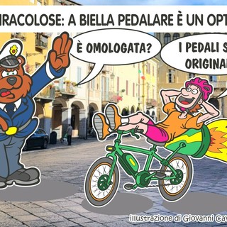 A Biella biciclette da record: il doping è nel motore - Illustrazione di Giovanni Cavallo