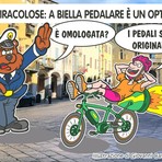 A Biella biciclette da record: il doping è nel motore - Illustrazione di Giovanni Cavallo