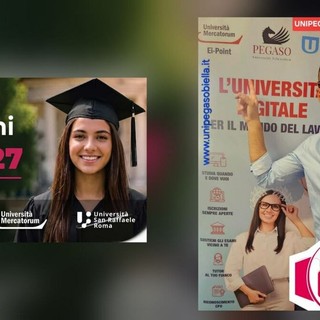 Università Telematica Pegaso Biella: aperte le iscrizioni 2026/2027 con sconto fino a 300 euro