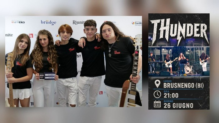 Thunder, un'estate di concerti e un progetto segreto per la giovane band biellese