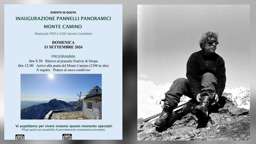 Monte Camino, due pannelli panoramici per ricordare Sandro: "Sarà con noi" Monte Camino, due pannelli panoramici per ricordare Sandro: "Sarà con noi"