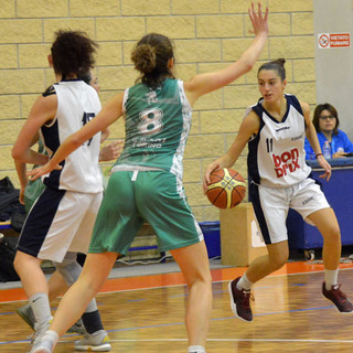 I 28 punti messi a segno da Fabiana Tombolato non sono bastati alla BFB per superare 5Pari Torino (Foto Studio Fighera)