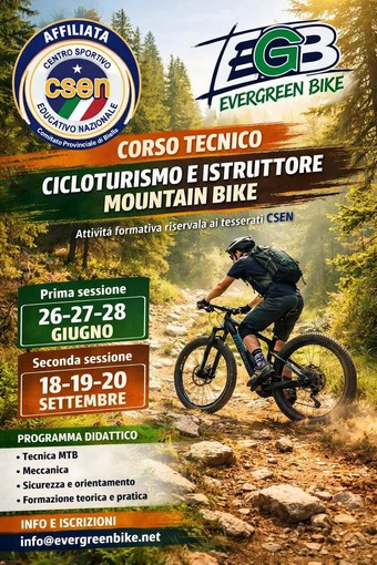 Al via il Corso Tecnico di Cicloturismo e Istruttore Mountain Bike Al via il Corso Tecnico di Cicloturismo e Istruttore Mountain Bike