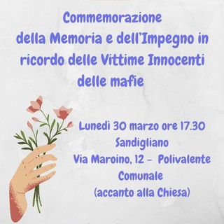 A Sandigliano si ricordano le Vittime Innocenti delle mafie