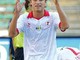 Stefano Beltrame con la maglia del Bari Stefano Beltrame con la maglia del Bari