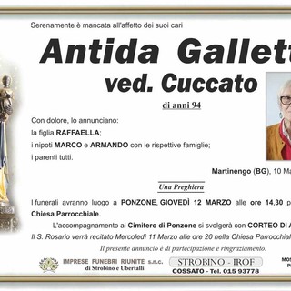 Antida Galletto, ved. Cuccato