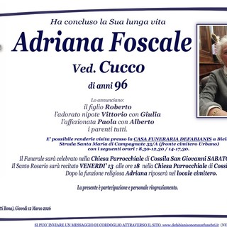 Adriana Foscale, ved. Cucco