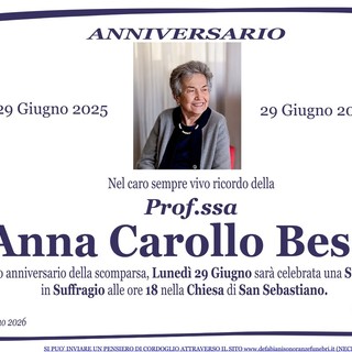 Anna Carollo Bessi - Anniversario