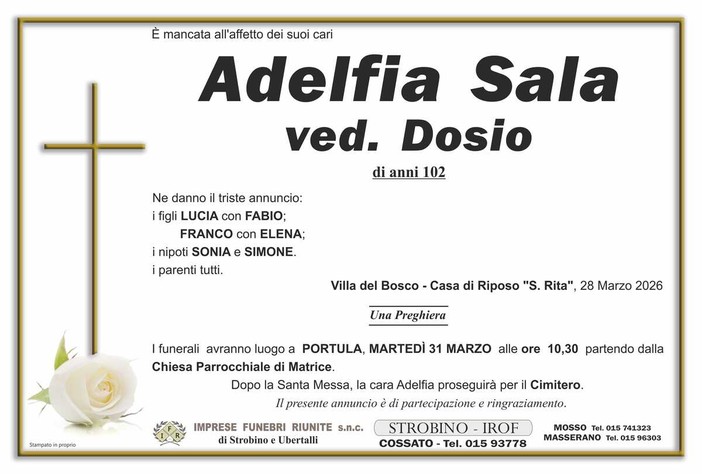 Adelfia Sala, ved. Dosio