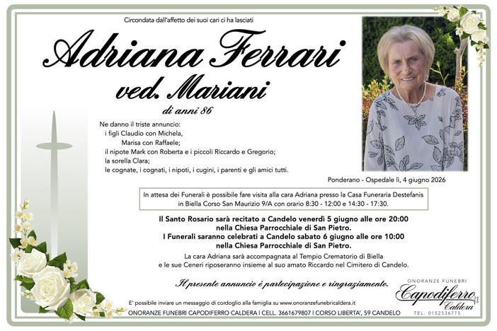 Adriana Ferrari, ved. Mariani