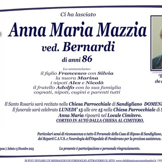 Anna Maria Mazzia, ved. Bernardi Anna Maria Mazzia, ved. Bernardi