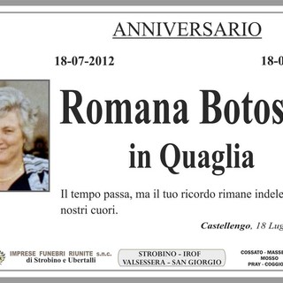 Romana Botosso in Quaglia, anniversario Romana Botosso in Quaglia, anniversario