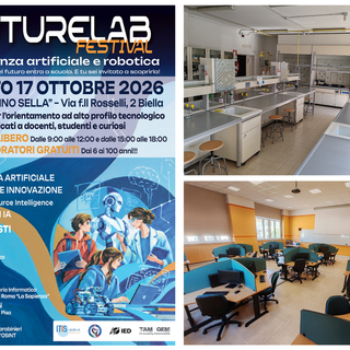 Biella, all’ITIS Sella il FutureLab Festival, porte aperte ai laboratori tra IA e robotica