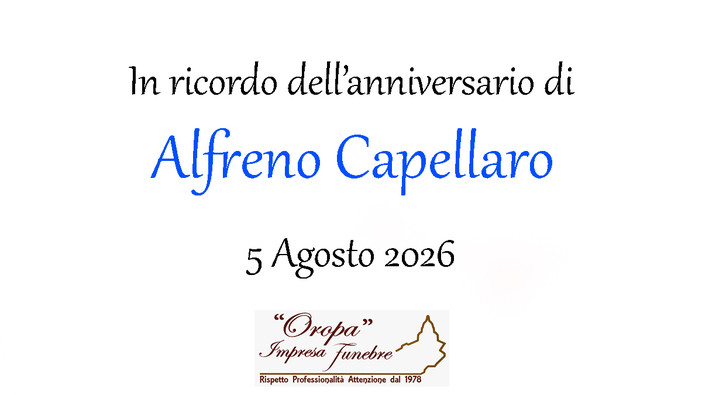 Alfreno Capellaro - Anniversario